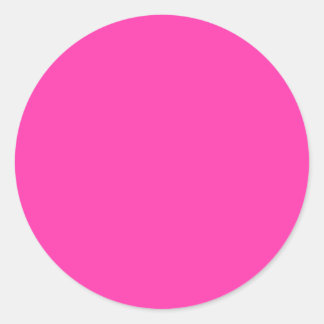 Hot Pink with Lime Green Border Classic Round Sticker