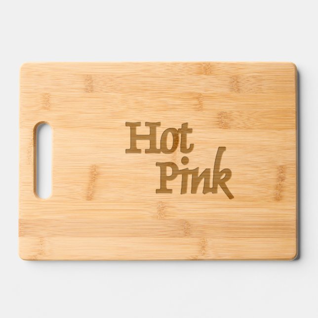 Hot Pink wooden cutting board (Front)