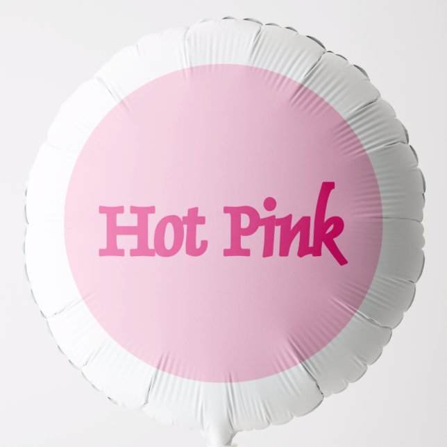 Hot Pink word pink helium balloon (Front)