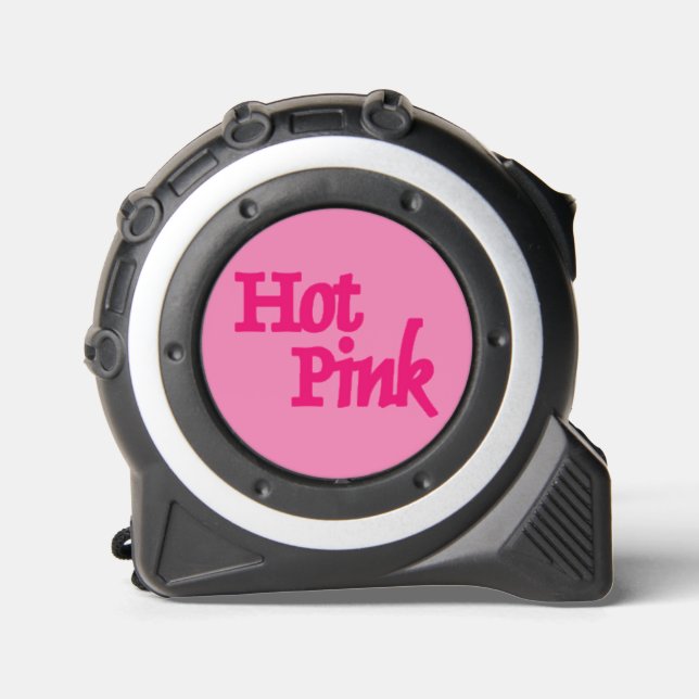 Hot Pink word pink tape measure (Front)