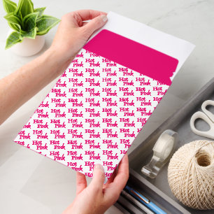 Hot Pink word tilted sm white shipping envelopes Envelope Mailers