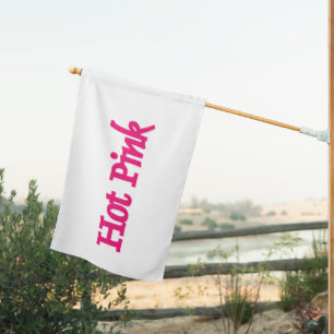 Hot Pink word white house flag