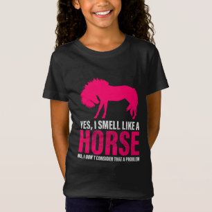 Hot Pink Yes I Smell Like A Horse T-Shirt