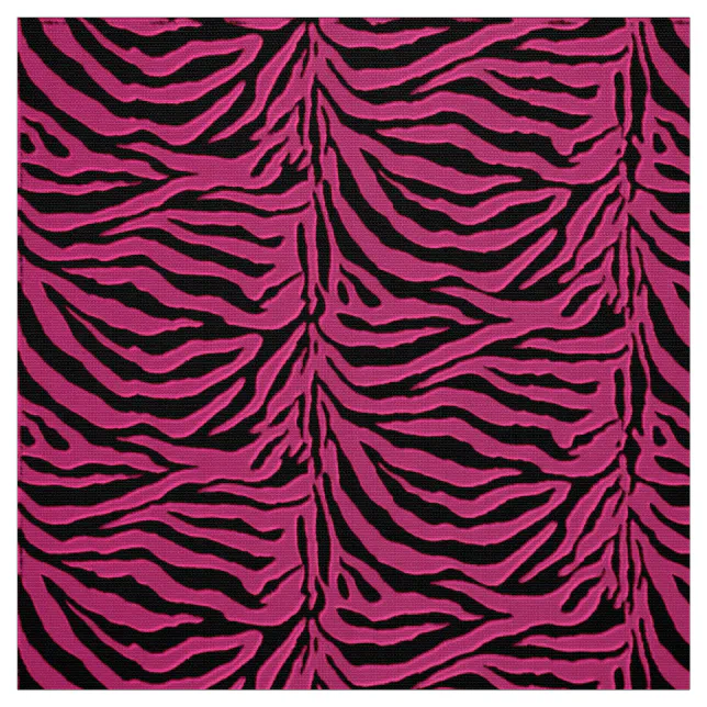 Hot Pink Zebra Animal Print Fabric | Zazzle