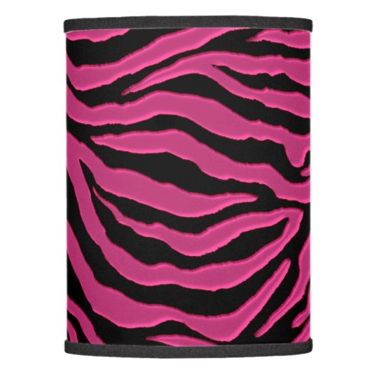 Hot Pink Zebra Animal Print Lamp Shade (Front)