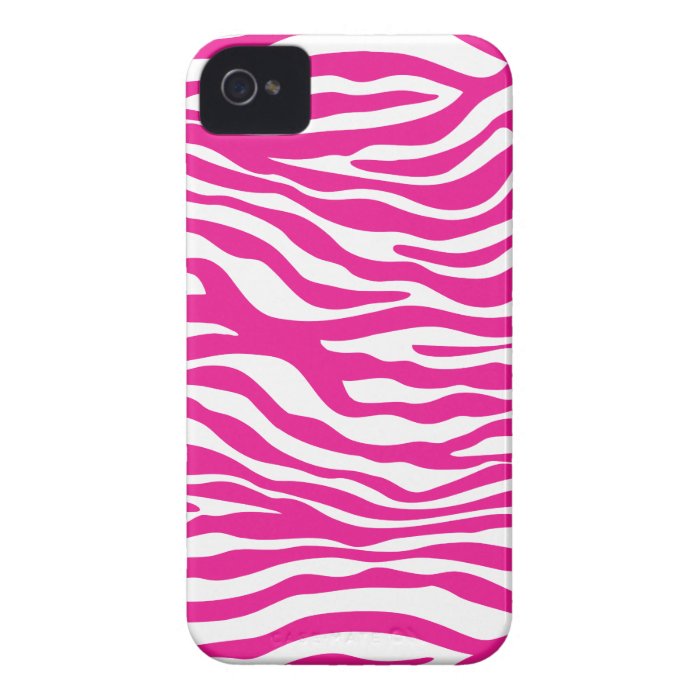 Hot Pink Zebra Animal Print Trendy iPhone 4/4s iPhone 4 Case