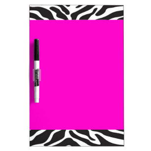 Hot Pink Zebra Dry Erase Board