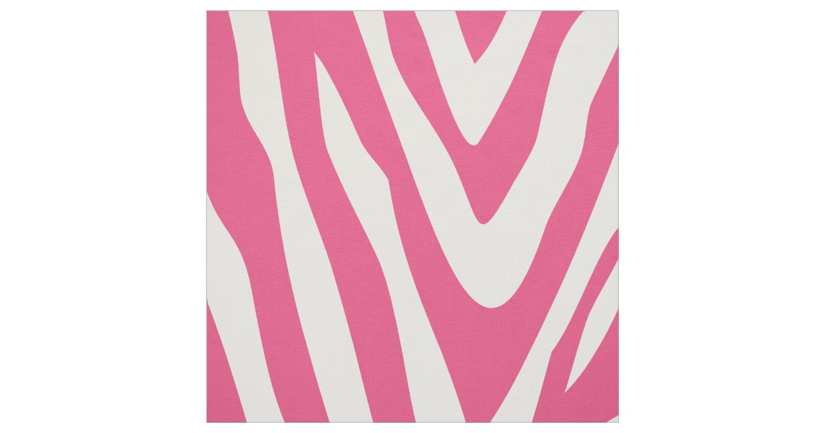 Hot Pink Zebra Print Large Scale Fabric Zazzle