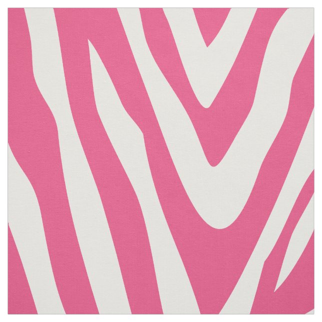 Hot Pink Zebra Print Large Scale Fabric (Swatch)