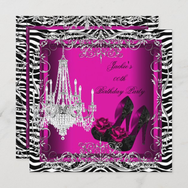 Pink Zebra Print Party Supplies