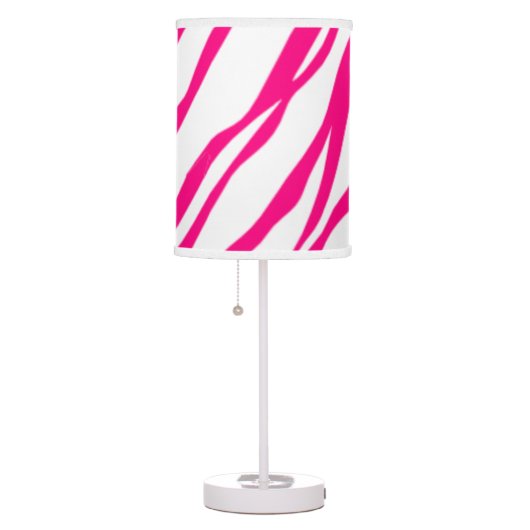Hot Pink Zebra print table lamp (Right)