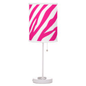 Hot Pink Zebra print table lamp (Left)