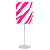 Hot Pink Zebra print table lamp (Front)