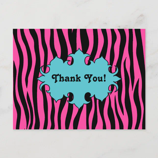 blue and pink zebra print