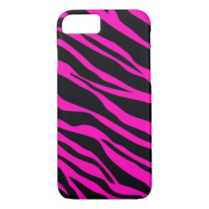 Hot Pink Zebra Striped iPhone 8/7 Case