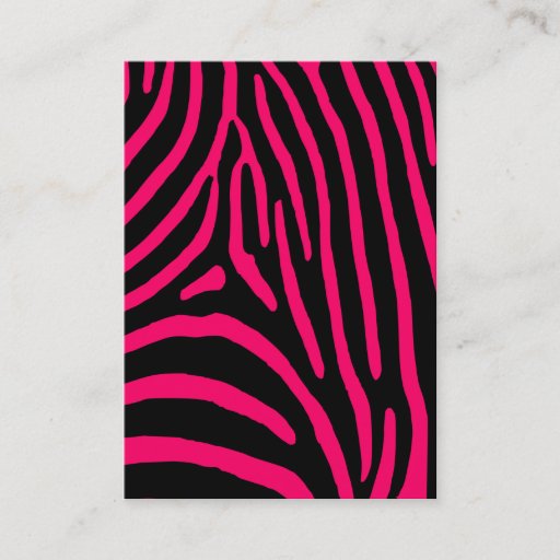 Customizable Hot Pink Zebra Stripes Business Card