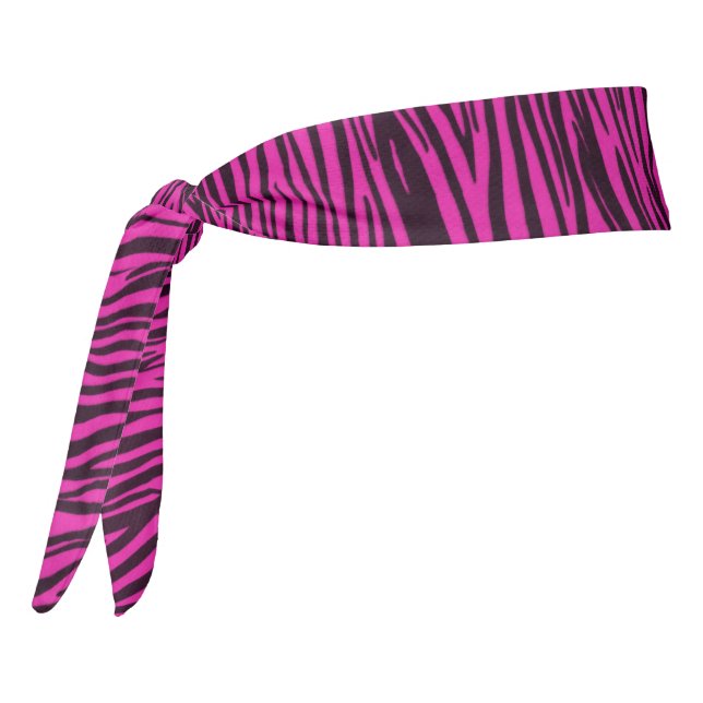 Hot Pink Zebra Stripes Headband (Rotate 270)
