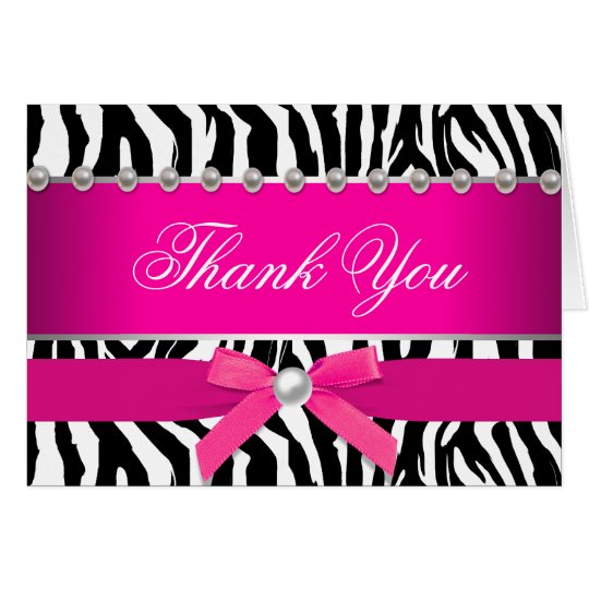 hot-pink-zebra-thank-you-cards-zazzle