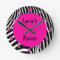 Hot Pink Zebra Wall Clock