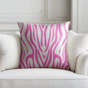 Hot pink zerba print throw pillow