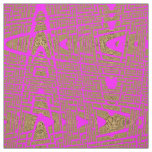 Hot Pink Zigzag Leopard Print Pattern Fabric