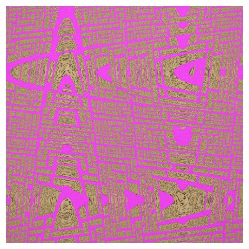 Hot Pink Zigzag Leopard Print Pattern Fabric