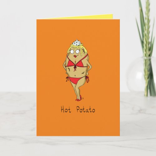 Hot Potato _ Pin_Up Girl Pun Greeting Card