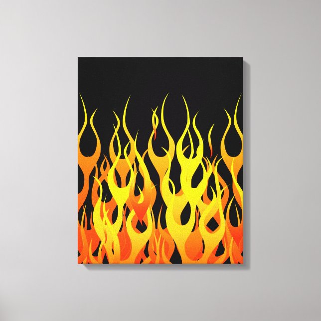 Hot Racing Flames Graphic Canvas Print (Front)