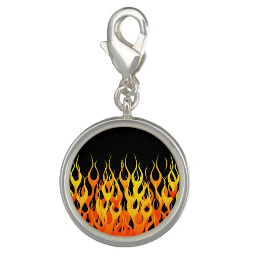 Hot Racing Flames Graphic Charm