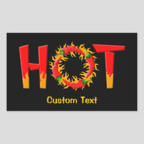 HOT RECTANGULAR STICKER