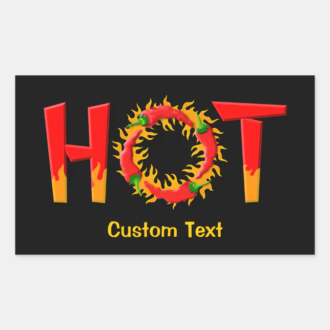 HOT RECTANGULAR STICKER | Zazzle