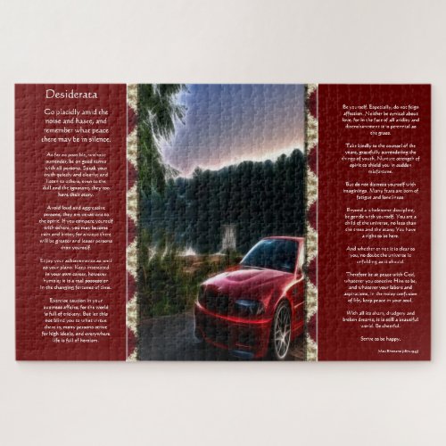 Hot red car at the lake with electricity jigsaw puzzle