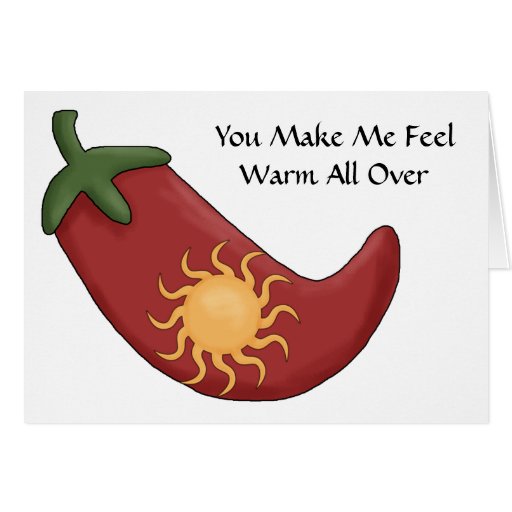 Hot Red Chili Pepper - Love Greeting Card