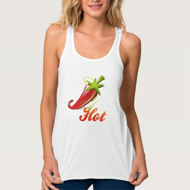 "Hot" red chili pepper Tank Top (Front)