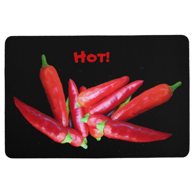 Hot Red Chili Pepper Vegetable Floor Mat