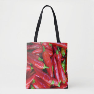 Hot Red Chili Peppers Vegetable Tote Bag