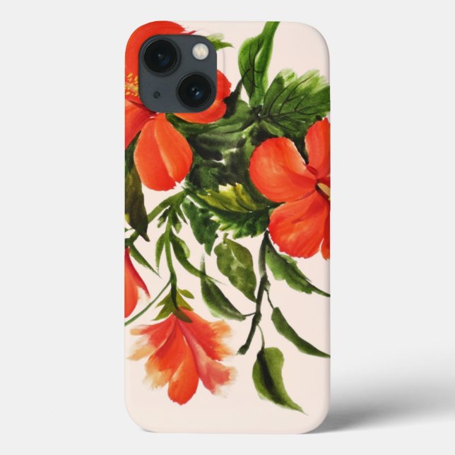 Hot Red Hibiscus Case-Mate iPhone Case (Back)
