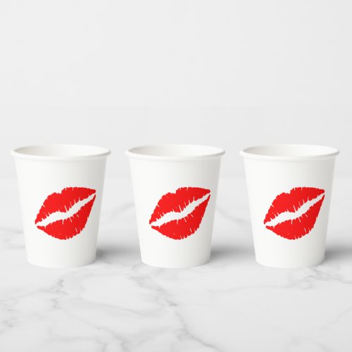  HOT RED LIPS Print Value Poster Paper Matte Paper Cups