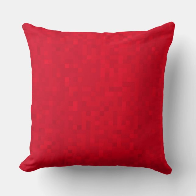 Hot Red Mosaic Tiles Pattern, Big Throw Cushion. Pillow (Front)