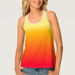 Hot Red Orange Yellow Ombre Pattern Tank Top at Zazzle