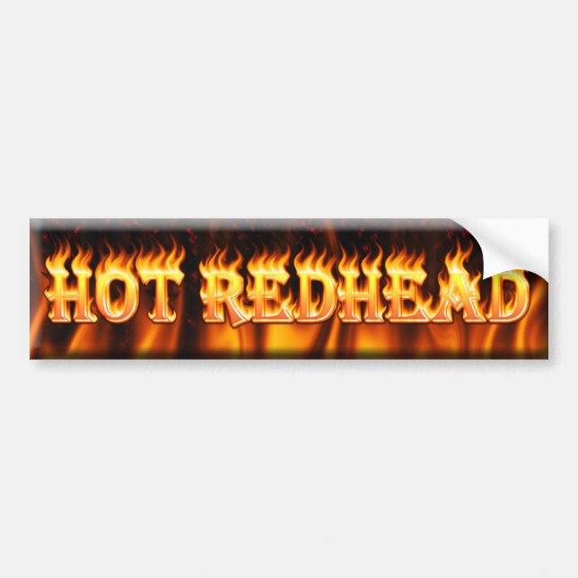 hot redhead bumper sticker (Front)