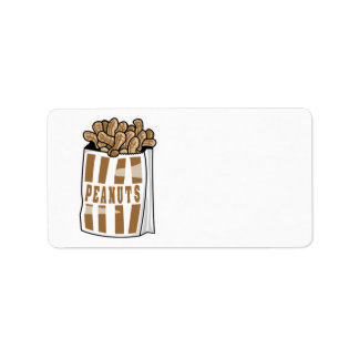 hot roasted peanuts label