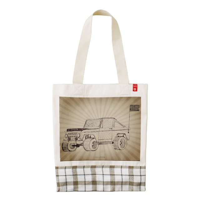 Hot Rod and Truck Rod custom tote bag (Back)