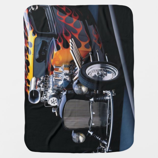 Hot rod baby blanket (Front)