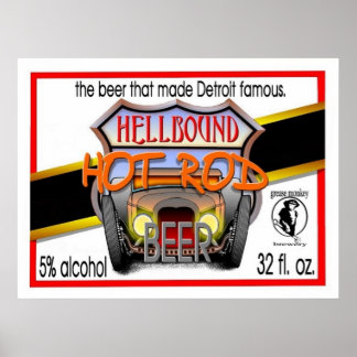 hot rod beer poster