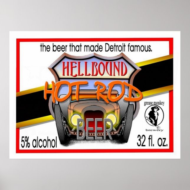 hot rod beer poster (Front)