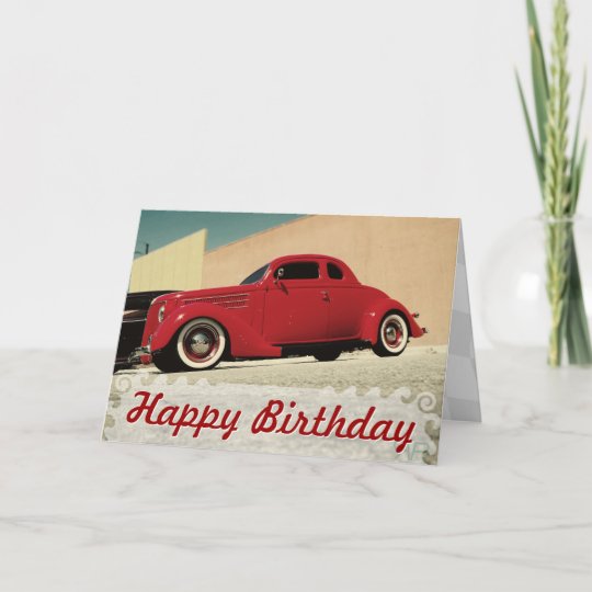 Hot Rod Birthday Card | Zazzle.com