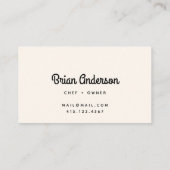 Hot Rod Black & Cream Checkered | Business Cards (Back)