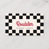 Hot Rod Black & Cream Checkered | Business Cards (Front)