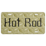 Hot Rod Black Gold Custom License Plate by Janz
